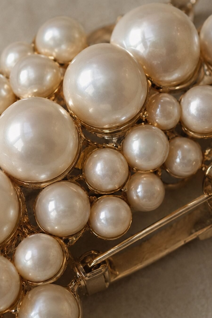 Kettle Pearl Cluster Brooch — second view