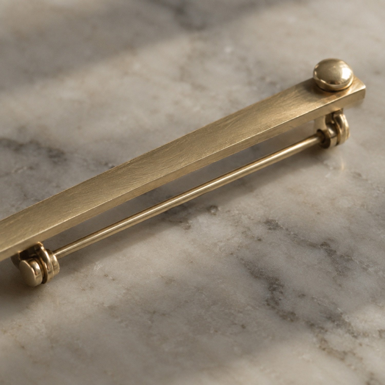 Kettle Bar Pin in Gold-tone — second view