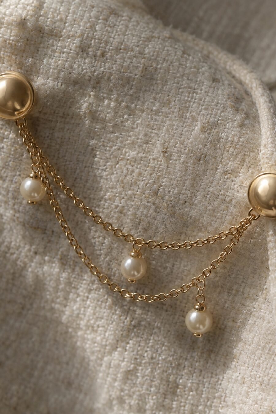 Kettle Chain-Drape Brooch — second view