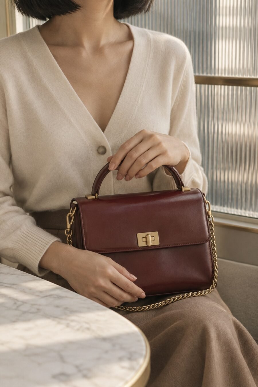 Aldwyn Top-Handle Chain Bag — second view