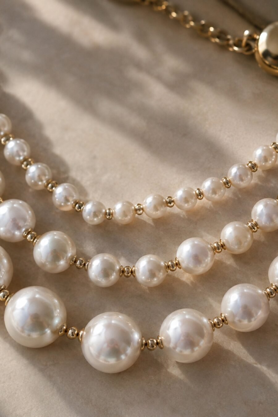 Fenn Layered Pearl Necklace — second view