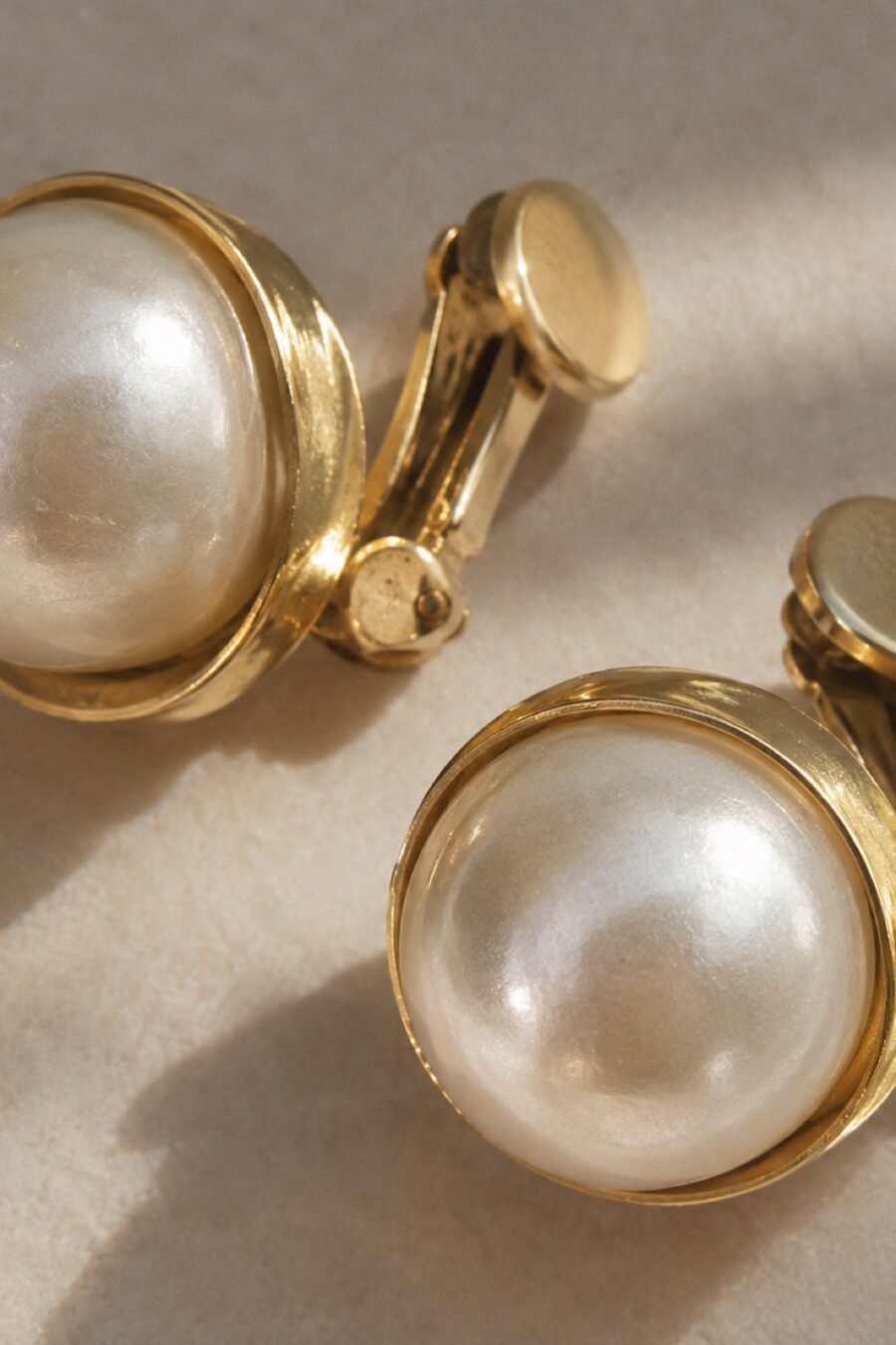 Fenn Pearl Clip Earrings — second view