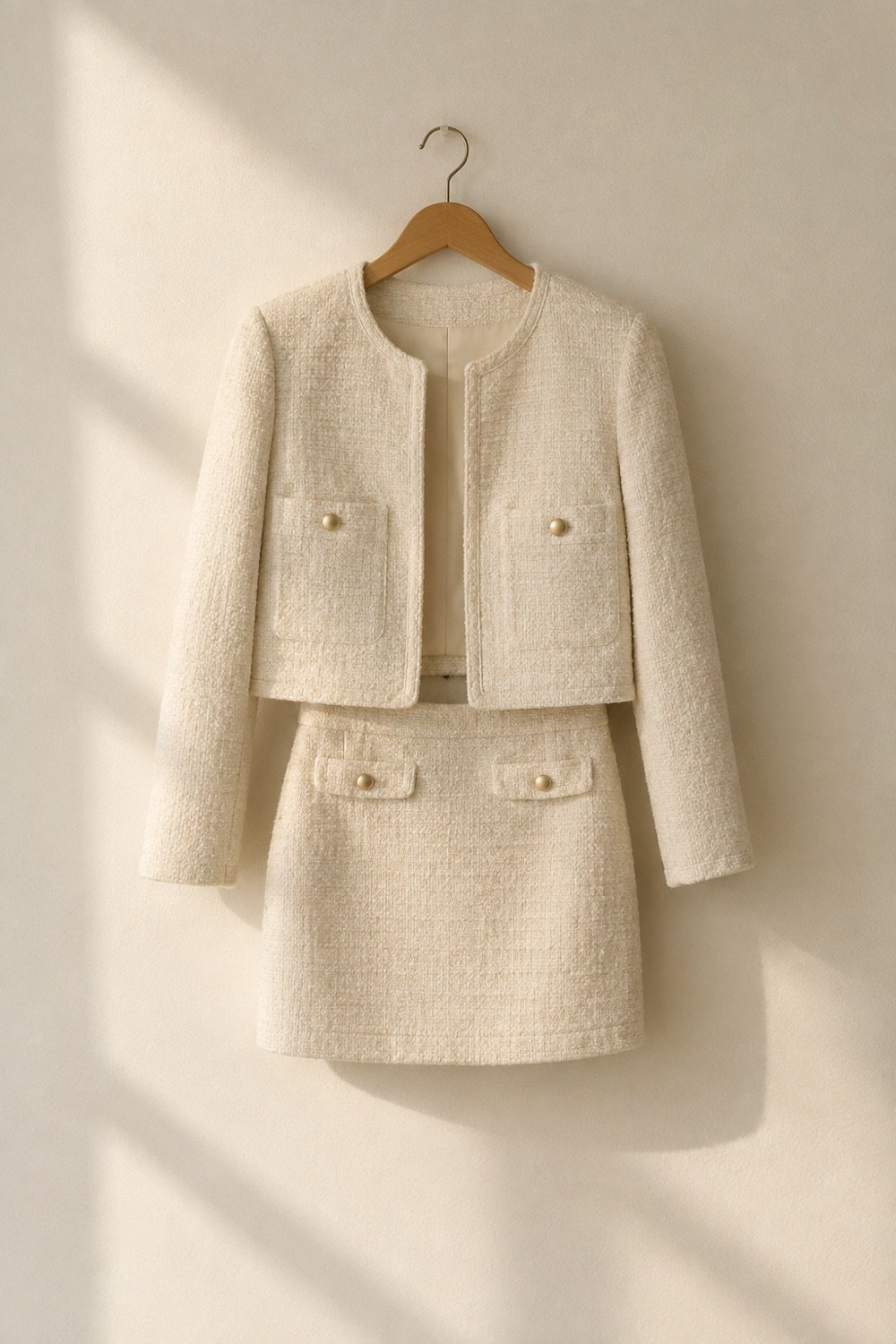 Southey Boucle Set in Ivory boucle — second view